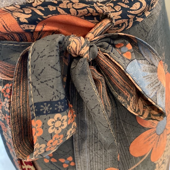 Unique Reversible Floral MIDI Wrap Skirt Size S/M - Picture 13 of 15